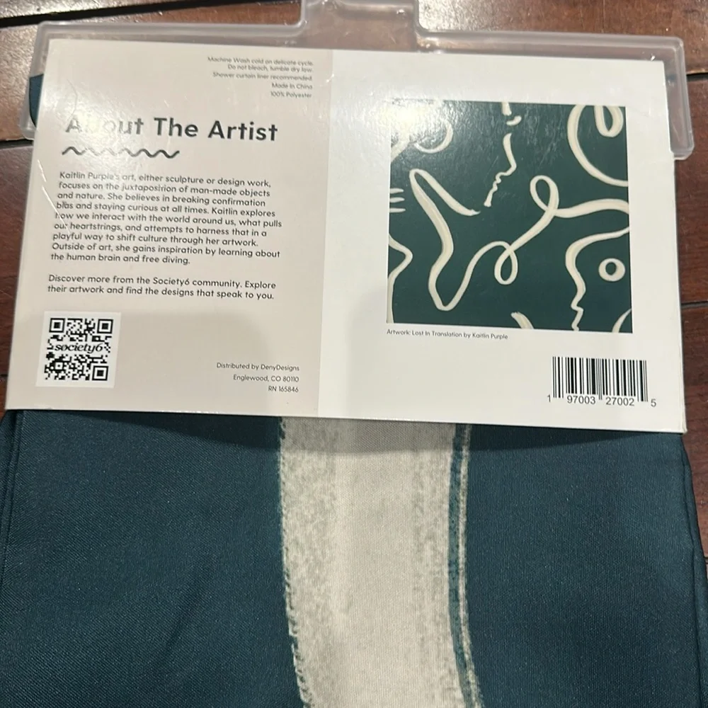 Society6 Dark Green Shower Curtain